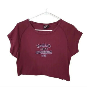 Harley Davidson Assermetrical Cropped top. Size Xl